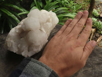 Natural White Quartz Clusters  x 2 From Madagascar - TopRock