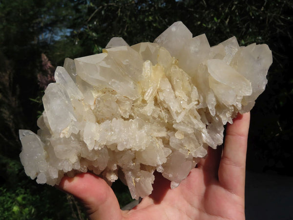 Natural Fairly Large Optic to Semi Optic Quartz Clusters x 2 From Serenje, Zambia - TopRock