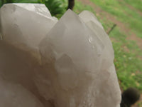 Natural White Quartz Clusters  x 2 From Madagascar - TopRock