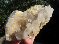 Natural Fairly Large Optic to Semi Optic Quartz Clusters x 2 From Serenje, Zambia - TopRock