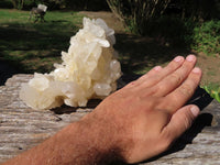 Natural Fairly Large Optic to Semi Optic Quartz Clusters x 2 From Serenje, Zambia - TopRock