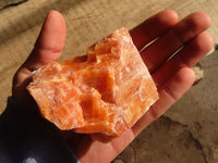 Natural New Sunset Orange Calcite Specimens  x 12 From Spitzkop, Namibia