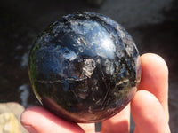 Polished Blue Iolite / Water Sapphire Spheres  x 3 From Ambatofinadrahana, Madagascar - Toprock Gemstones and Minerals 