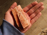 Natural New Sunset Orange Calcite Specimens  x 12 From Spitzkop, Namibia