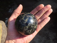 Polished Blue Iolite / Water Sapphire Spheres  x 3 From Ambatofinadrahana, Madagascar - Toprock Gemstones and Minerals 