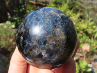 Polished Blue Iolite / Water Sapphire Spheres  x 3 From Ambatofinadrahana, Madagascar - Toprock Gemstones and Minerals 