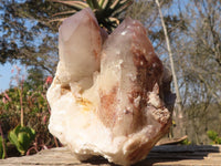 Natural Red Hematoid Phantom Quartz Specimens x 2 From Karoi, Zimbabwe