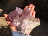 Natural Jacaranda Amethyst Clusters  x 2 From Zambia