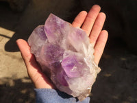 Natural Jacaranda Amethyst Clusters  x 2 From Zambia