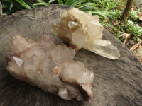 Natural Groovy Pair Of Quartz Clusters  x 2 From Southern Africa - TopRock