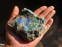 Natural Azurite & Malachite On Dolomite Specimens  x 6 From Kaokoveld, Namibia - Toprock Gemstones and Minerals 