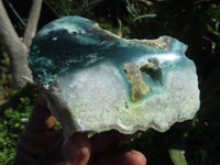 Polished One Side Mtorolite Emerald Chrysoprase Plate Specimens x 6 From Zimbabwe - TopRock