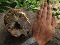 Polished Large Crystal Centred Agate Geode With Carnelian Colouration x 1 From Zululand, South Africa - TopRock