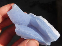 Natural Etched Blue Chalcedony Specimens  x 12 From Nsanje, Malawi