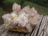 Natural Smokey White Phantom Quartz Cluster x 1 From Luena, Congo - TopRock