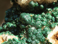 Natural Rare Ball Malachite On Drusy Quartz & Dolomite Matrix  x 2 From Kambove, Congo - Toprock Gemstones and Minerals 