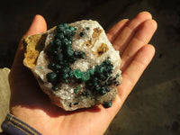 Natural Rare Ball Malachite On Drusy Quartz & Dolomite Matrix  x 2 From Kambove, Congo - Toprock Gemstones and Minerals 