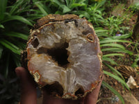 Polished Large Crystal Centred Agate Geode With Carnelian Colouration x 1 From Zululand, South Africa - TopRock