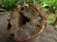 Polished Large Crystal Centred Agate Geode With Carnelian Colouration x 1 From Zululand, South Africa - TopRock