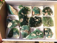 Polished  Emerald Mtorolite / Emerald Chrysoprase Plates  x 12 From Zimbabwe