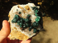 Natural Rare Ball Malachite On Drusy Quartz & Dolomite Matrix  x 2 From Kambove, Congo - Toprock Gemstones and Minerals 