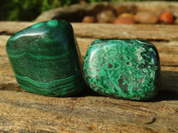 Polished Small Malachite Tumble Stones  x 35 From Congo - Toprock Gemstones and Minerals 