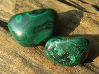 Polished Small Malachite Tumble Stones  x 35 From Congo - Toprock Gemstones and Minerals 