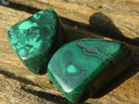 Polished Small Malachite Tumble Stones  x 35 From Congo - Toprock Gemstones and Minerals 