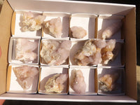 Natural Pale Lilac Spirit Quartz Clusters x 12 From Boekenhouthoek, South Africa