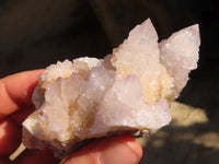 Natural Pale Lilac Spirit Quartz Clusters x 12 From Boekenhouthoek, South Africa