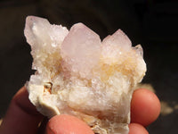 Natural Pale Lilac Spirit Quartz Clusters x 12 From Boekenhouthoek, South Africa