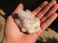 Natural Pale Lilac Spirit Quartz Clusters x 12 From Boekenhouthoek, South Africa