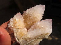 Natural Pale Lilac Spirit Quartz Clusters x 12 From Boekenhouthoek, South Africa