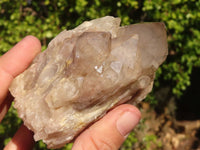 Natural Cascading Smokey Quartz Clusters x 6 From Luena, Congo