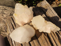 Natural Large Single Castle Quartz Crystals x 6 From Ivato, Madagascar