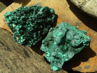 Natural Chatoyant Silky Malachite Specimens  x 6 From Kasompe, Congo - Toprock Gemstones and Minerals 