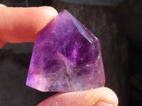 Polished Small Window Amethyst Points x 20 From Ankazobe, Madagascar