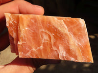 Natural New Sunset Orange Calcite Specimens  x 12 From Spitzkop, Namibia