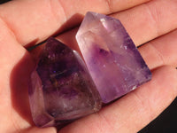 Polished Small Window Amethyst Points x 20 From Ankazobe, Madagascar