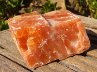 Natural New Sunset Orange Calcite Specimens  x 12 From Spitzkop, Namibia