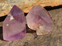 Polished Small Window Amethyst Points x 20 From Ankazobe, Madagascar