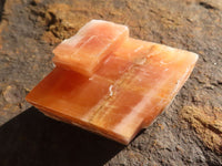 Natural New Sunset Orange Calcite Specimens  x 12 From Spitzkop, Namibia - Toprock Gemstones and Minerals 