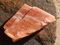 Natural New Sunset Orange Calcite Specimens  x 12 From Spitzkop, Namibia - Toprock Gemstones and Minerals 