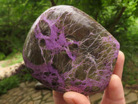 Polished Purple Stichtite & Serpentine Standing Free Forms  x 5 From Barberton, South Africa - TopRock