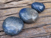 Polished Blue Lazulite Palm Stones  x 12 From Madagascar - Toprock Gemstones and Minerals 