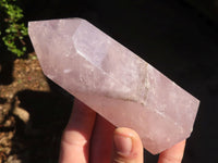 Polished Pink Rose Quartz Points x 3 From Ambatondrazaka, Madagascar