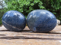 Polished Blue Lazulite Palm Stones  x 12 From Madagascar - Toprock Gemstones and Minerals 