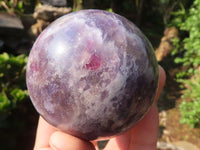 Polished Purple Lepidolite Spheres With Rubellite On Some  x 6 From Madagascar - Toprock Gemstones and Minerals 