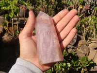 Polished Pink Rose Quartz Points x 3 From Ambatondrazaka, Madagascar