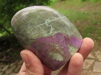 Polished Purple Stichtite & Serpentine Standing Free Forms  x 5 From Barberton, South Africa - TopRock